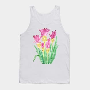 siam flowers watercolor painting Tank Top